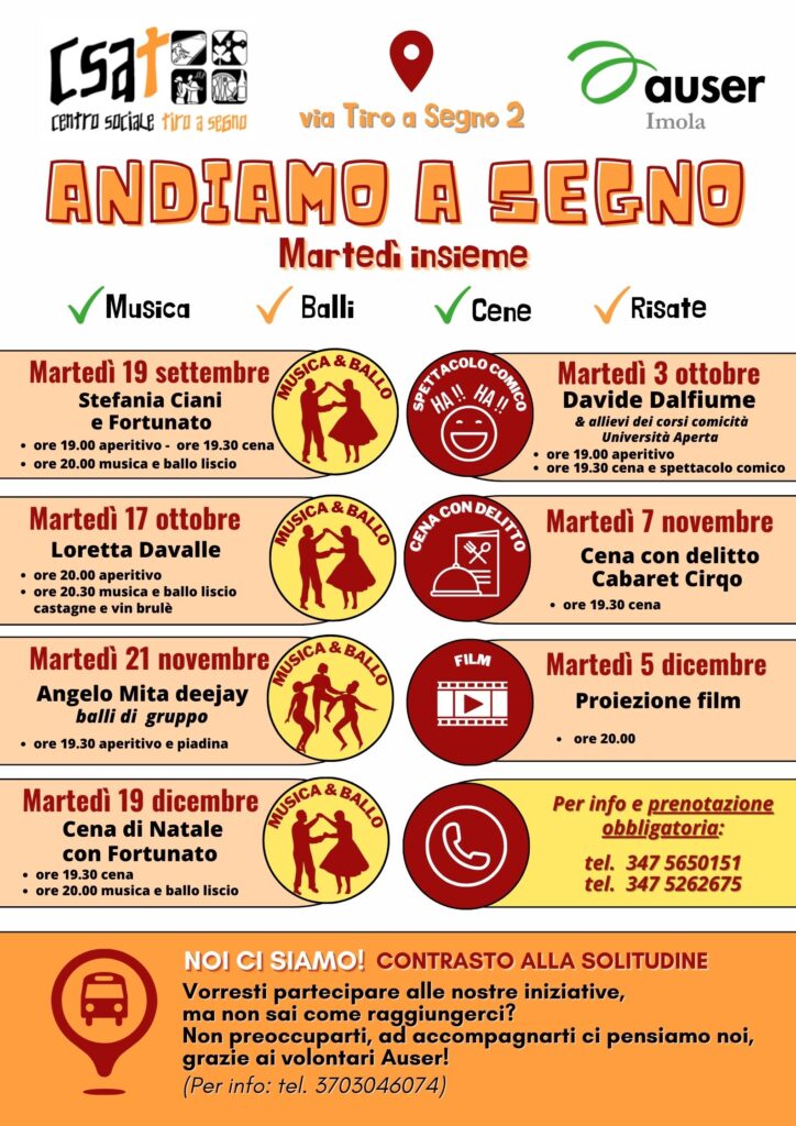 Andiamo a segno! Iniziative autinnali Auser Imola